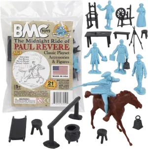 BMC Classic The Midnight Ride of Paul Revere - 21pc Plastic Figure Playset