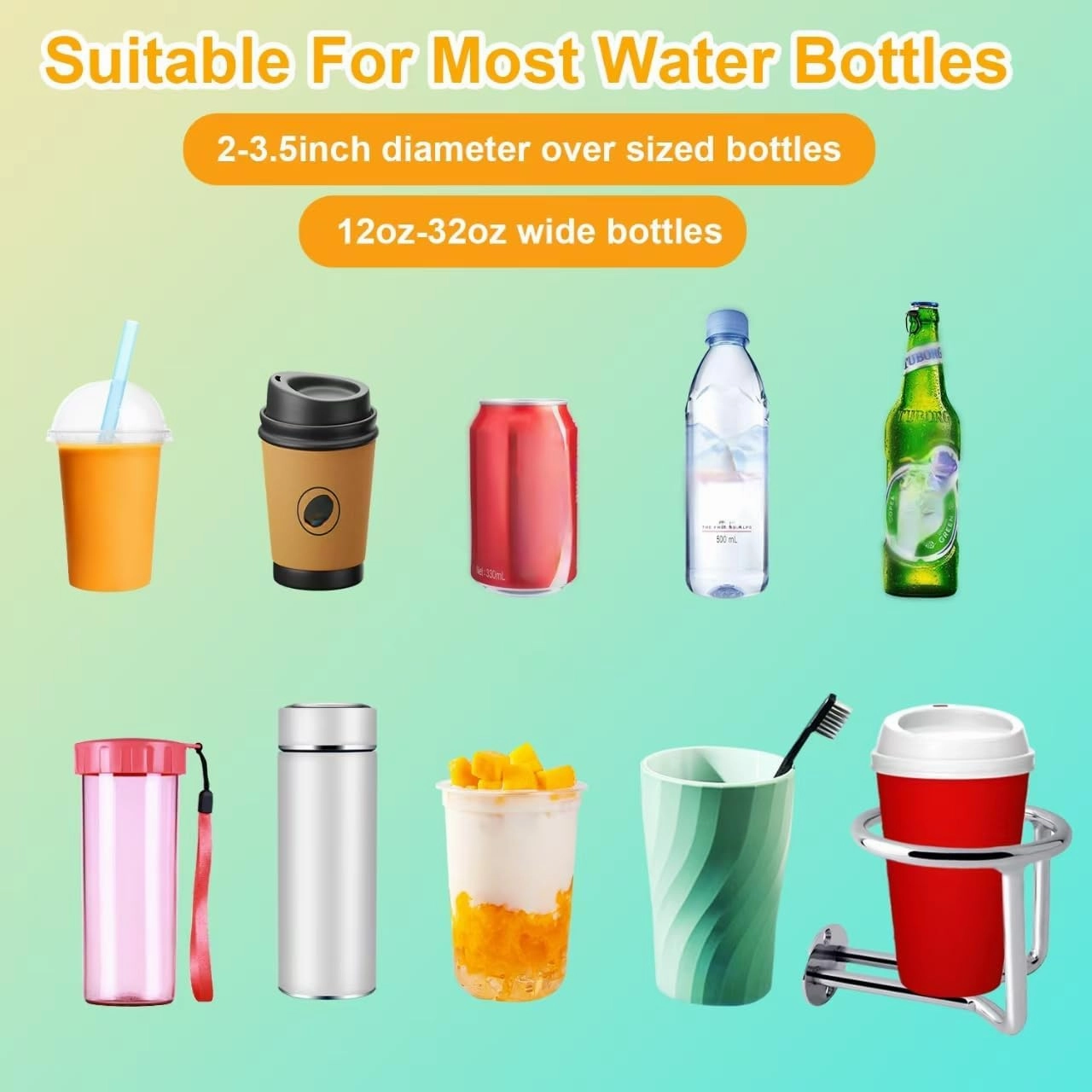 Boat Ring Cup Holder 304 Grade Stainless Steel Heavy Duty Ringlike Water Drink Holder for Marine Yacht Trucks Car (1PCS)