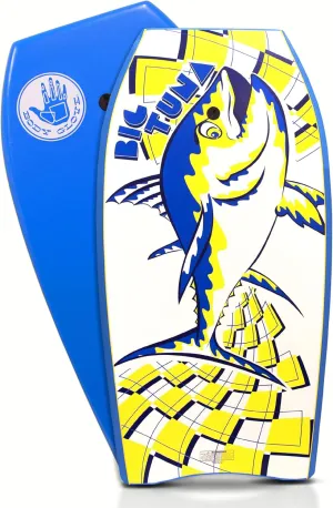 Body Glove Big Tuna 45 inch Large Bodyboard for Tall Riders with Coiled Leash & Wrist Strap - Durable, Light Weight EPS Core with Smooth Top & Slick HDPE Bottom