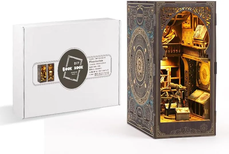 Book Nook Kit Museum of Astronomy Miniature Booknook Kit 3D Wooden Puzzle for Adults Magic Bookends Dollhouse (Museum of Astronomy)