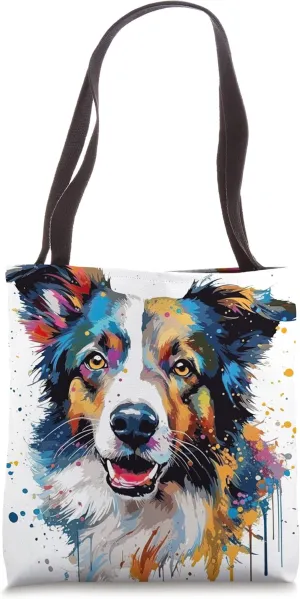 Border Collie Impressions - Impressionistic Pet Tote Bag