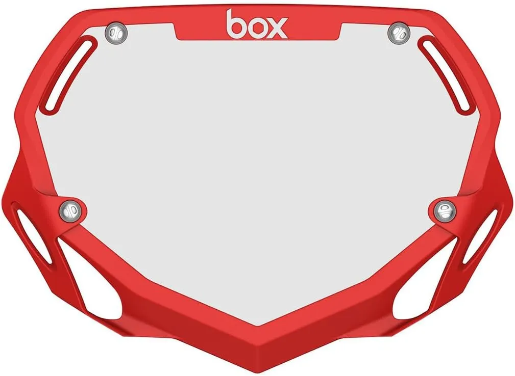 Box Components Two 3D Impact Resistant BMX Bike Number Plate w/Adjustable Straps for Adults, Mini, Strider, Plate Bikes, Bicycle Parts 100% Quality Guaranteed