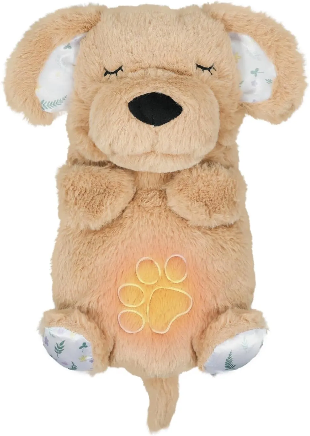 Breathing Stuffed Animal, Dog Plushies, Puppy Buddy Gifts, Lullaby with Music Lights & Breathing Motion, Calming Toy Gift for Kids and Adults (Brown)