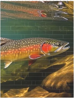 Brook Trout Fly Fishing Building Block Puzzle Personalized Building Bricks for Adults Block Puzzle Building DIY Brick Block Puzzles Valentine's Day Gifts for Home Decor Brick Puzzle
