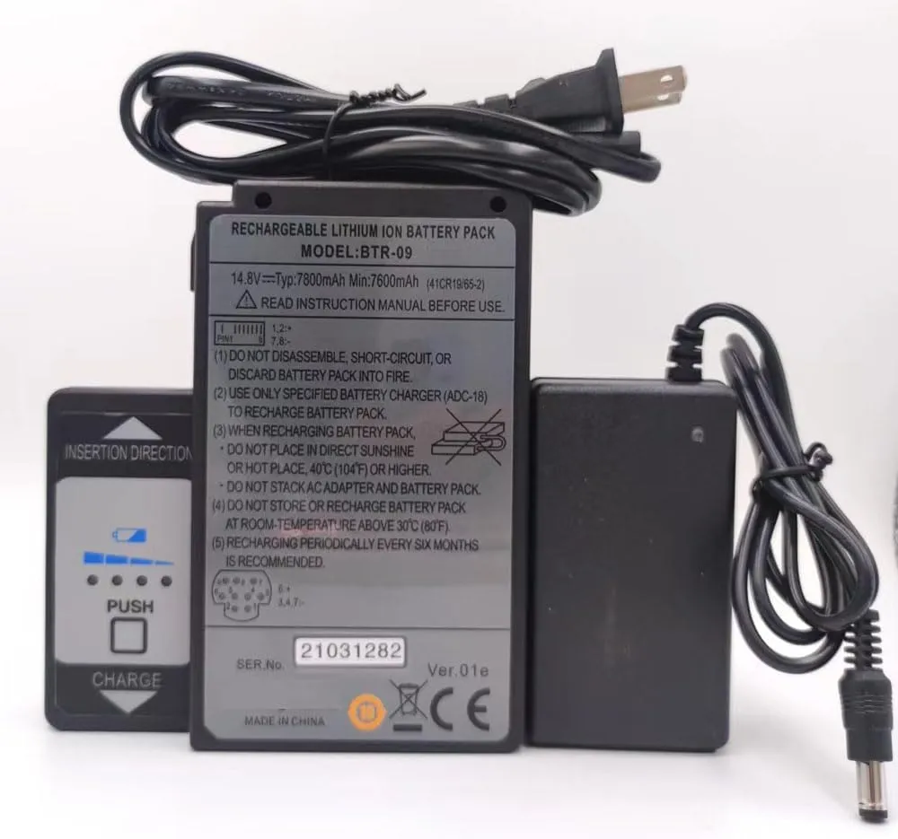 BTR-09 Battery 14.8V 7800mAh with Charger Replace for BTR-09 Fujikura Fusion Splicer FSM-80S FSM-70S, FSM-70S ,FSM-70R,19S 70S 80S