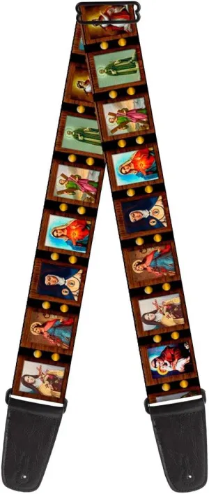 Buckle-Down Guitar Strap Saint Blocks 2 Inches Wide