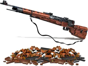Building Blocks Gun Sets, 1:1 98K DIY Assembling Army Building Toys Set for Boys Adult Teen, Shootable Rifle Model Kits, Birthday Gifts for Kids Age 8 , Collection for Military Fan 1025 PCS