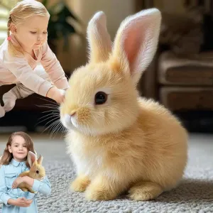 Bunby - My Realistic Bunny Toy, Interactive Bunny Realistic Bunny, Bunbi Realistic Bunny, Vitality Bliss Bunny, Realistic Bunny That Moves for Kids, Jumping, Twitching, and Shaking Ears (Brown)