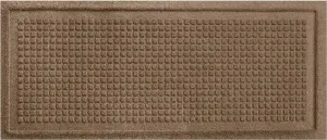Bungalow Flooring Waterhog Indoor/Outdoor Boot Tray, 15 by 36 inches, Made in USA, Skid Resistant, Easy to Clean, Catches Water and Debris, Squares Pattern, Camel