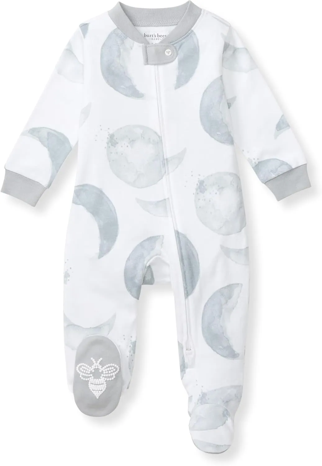 Burt's Bees Baby Boys' Sleep & Play PJs, 100% Organic Cotton One-Piece Zip Front Jumpsuit, Baby Boys Footie Pajamas & PJs