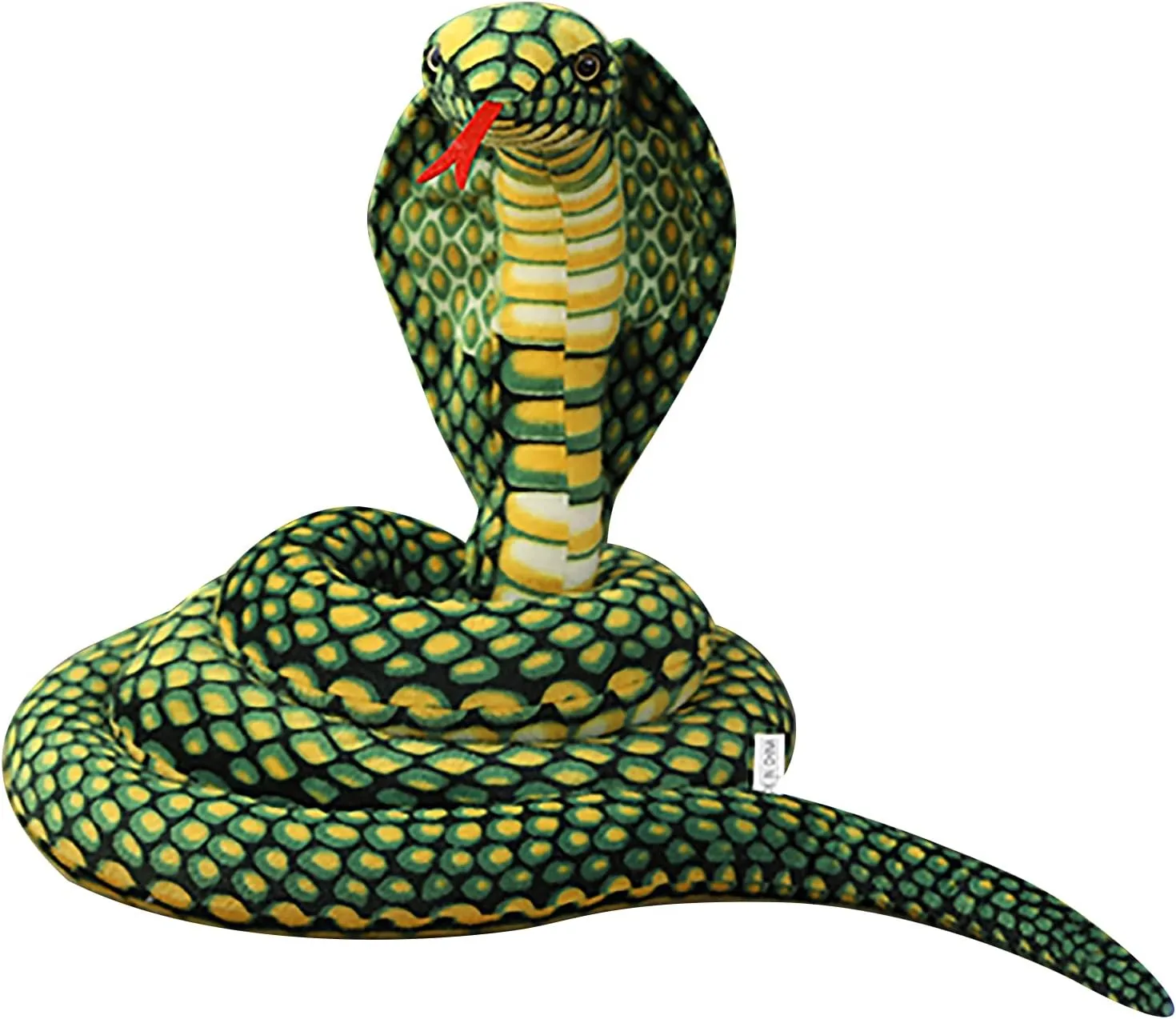 BXT Jumbo Lifelike Snake Toy Prank Props Scary Giant Cobra Plush 67 inch Long Soft Stuffed Animal Toy for Halloween Party, Green