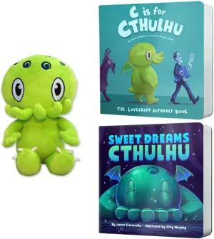 C is for Cthulhu Board Books & Baby Cthulhu Plush Bundle