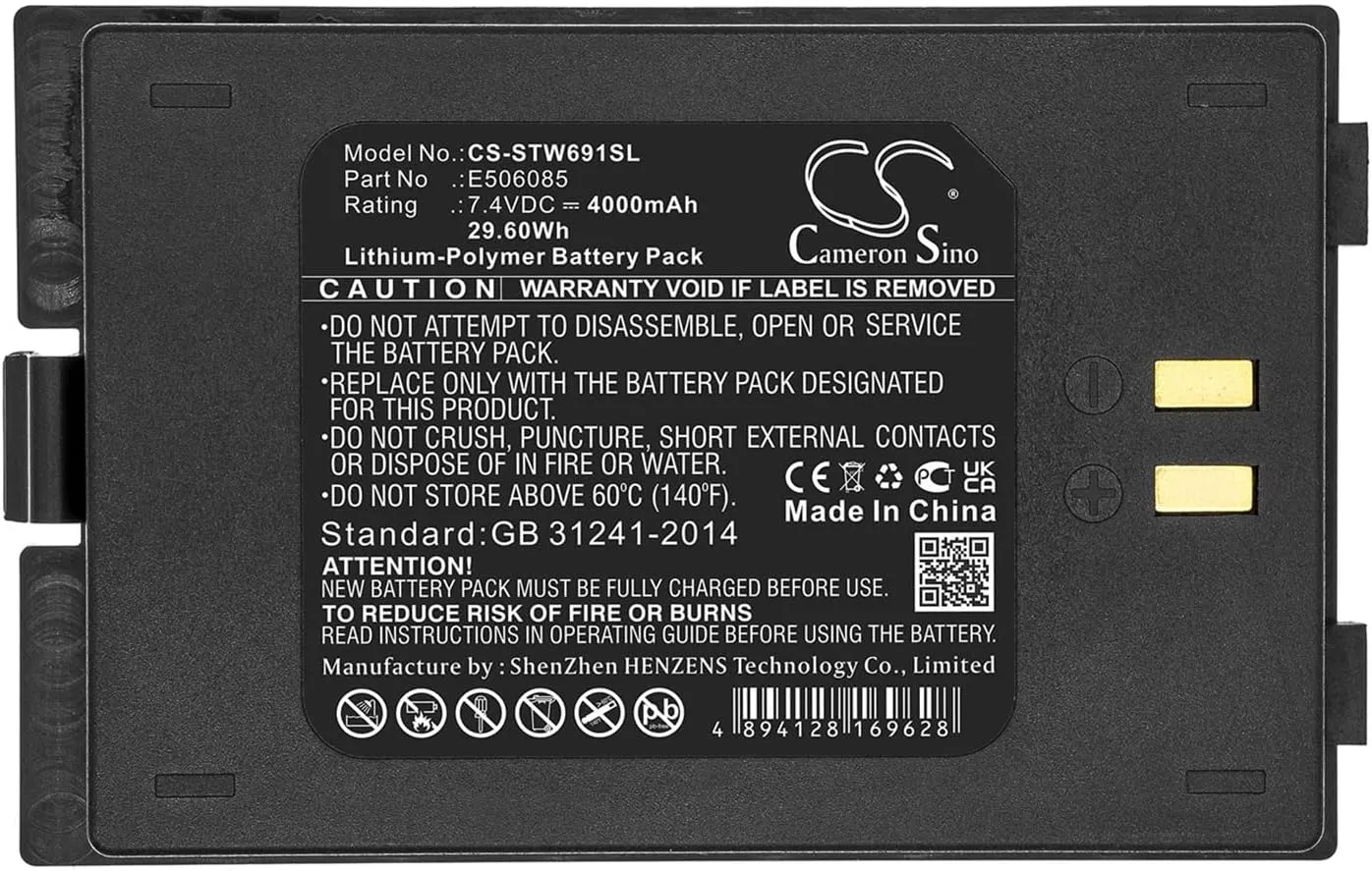 Cameron Sino Battery for Satlink WS-6916 PN:Satlink E506085 4000mAh / 29.60Wh