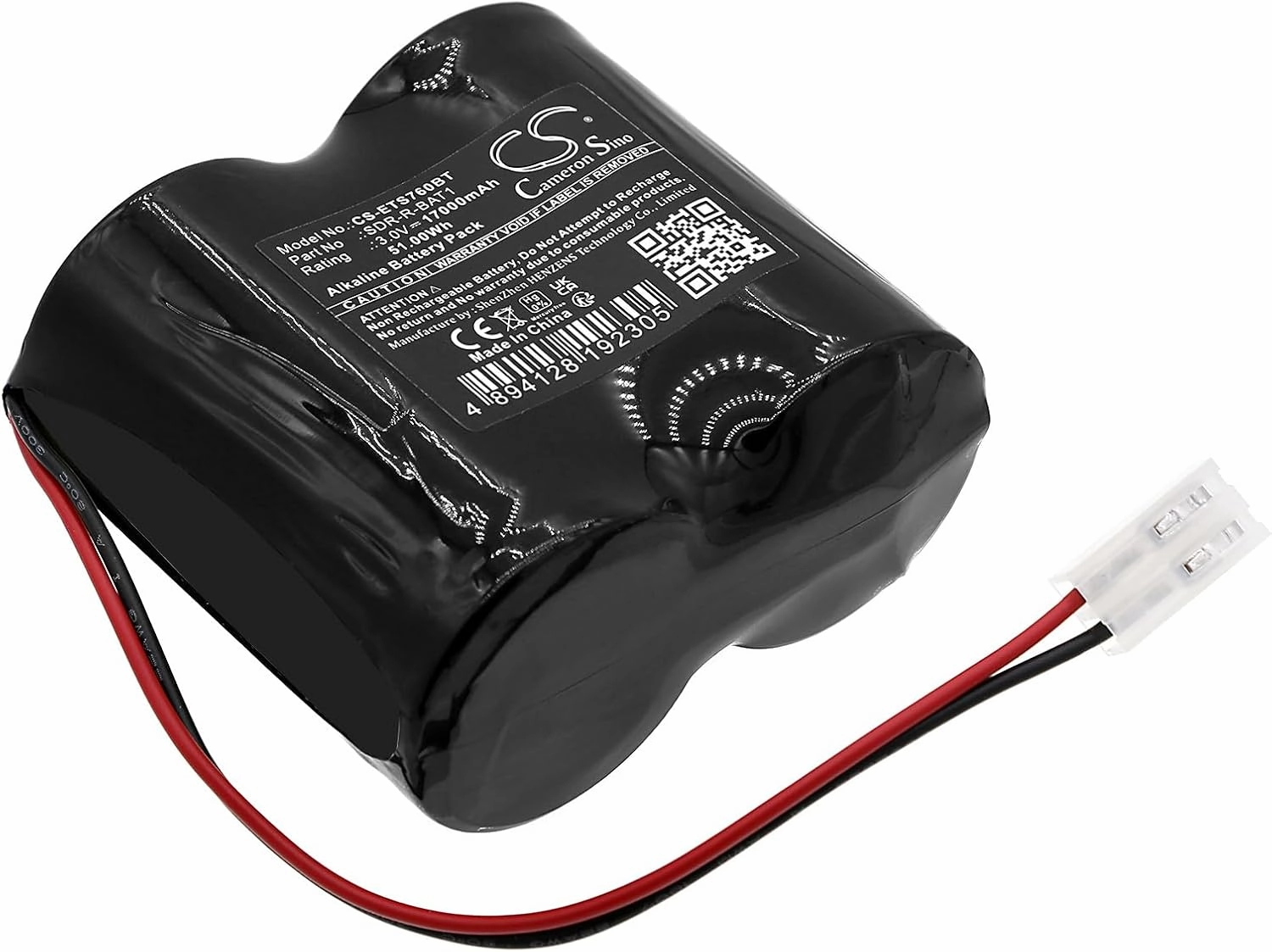 Cameron Sino Battery for Eaton 760ES Alarm, Scantronic 760SB PN:Eaton SDR-R-BAT1 17000mAh / 51.00Wh