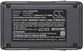 Cameron Sino Battery for Flymo Contour Cordless XT, Easicut 420, Easicut 500 PN:Flymo 577507001, CCT250-3 1500mAh / 27.00Wh