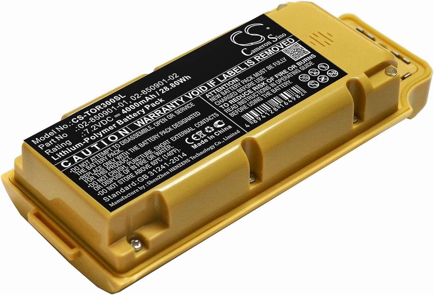 Cameron Sino Battery for Topcon GR-3, GR-5 PN:Topcon 02-850901-01, 02-850901-02 4000mAh / 28.80Wh