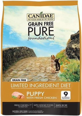 Canidae Pure PUPPY Real Chicken, Lentil & Whole Egg Recipe Dry Dog 12 LB