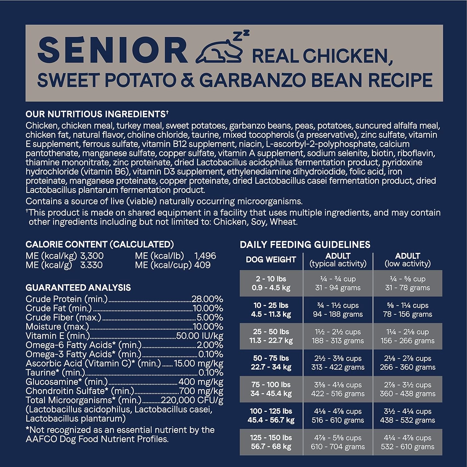Canidae Pure SENIOR Real Chicken, Sweet Potato & Garbanzo Bean Recipe Dog Dry 22 lbs.
