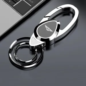 Car Fob Keychain for Bentley Flying Spur Bentayga PHEV Mulsanne Continental GT Keychains Keyring Holder Key Chain Anti-Lost Ring Portable Lanyard Men and Women Birthday Gift Accessories
