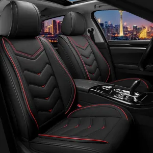 Car Seat Covers for Chevy Suburban 2000-2025, Stylish Sport Seat Cover, Premium Nappa Leather Car Seat Cover. Automobile Seat Covers Sets.(Standard 2 Seats/Black)