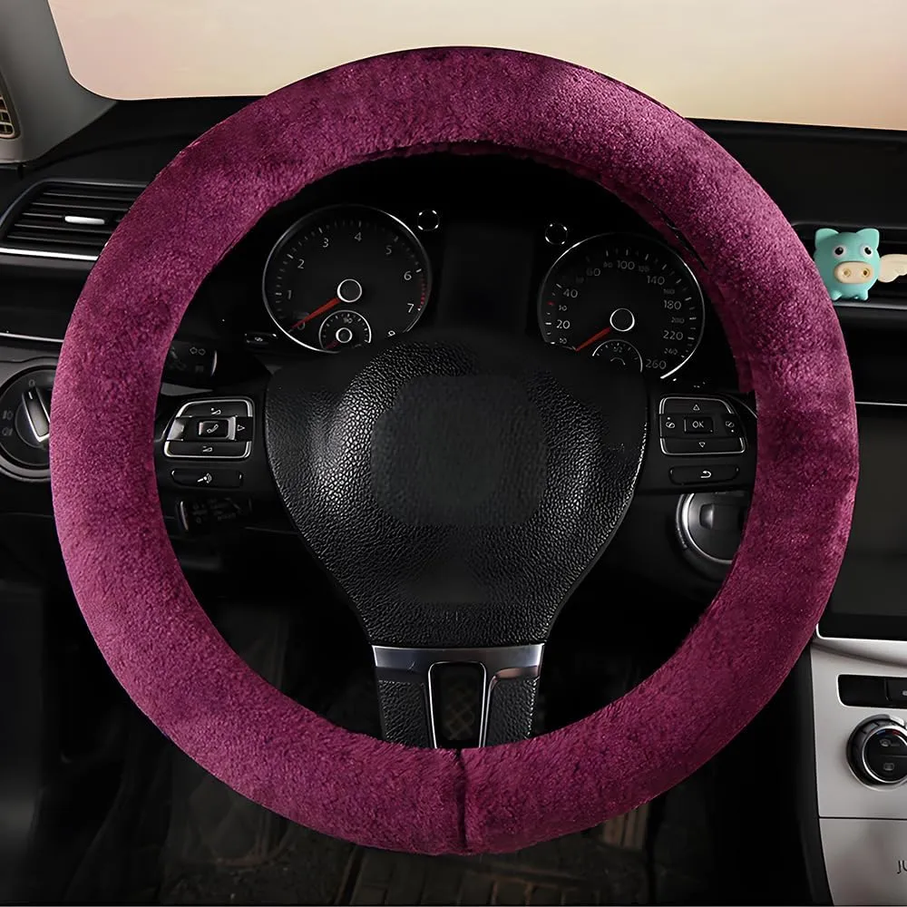 Car Steering Wheel Covers for Volvo XC40 XC60 XC70 XC90,Steering Wheel Sleeve Steering Wheel Protector Warmth Softness Breathable Interior Accessories,Pink-O