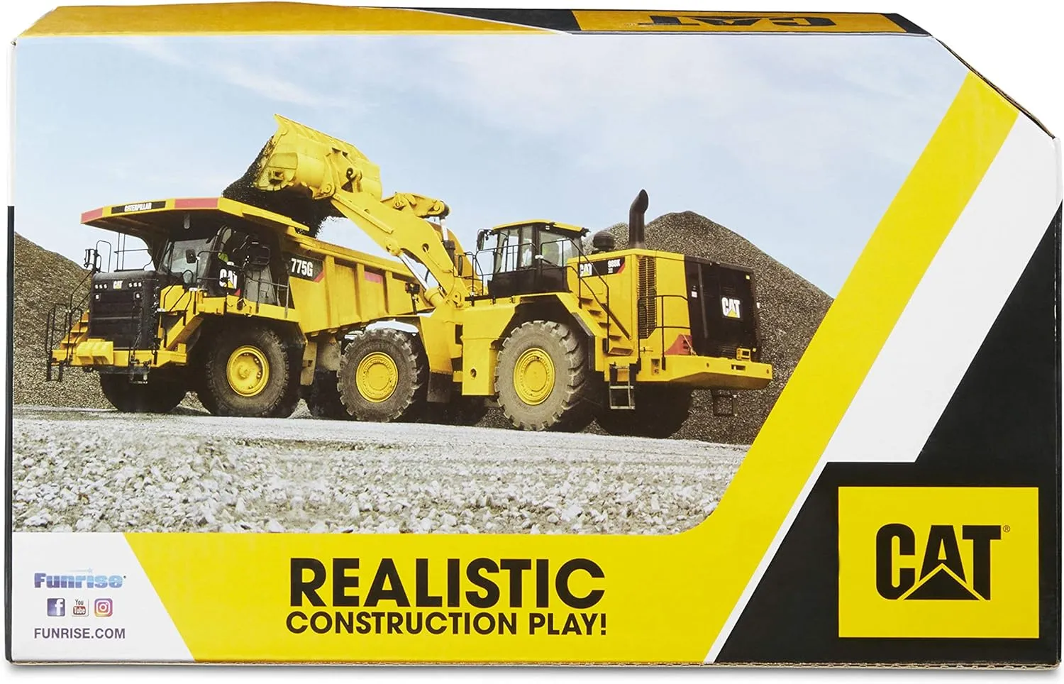 CAT Construction Toys, Tough Machines Toy Bulldozer, 10" w/Realistic Lights & Sounds, Rumbling Action, Movable Parts & Sturdy Plastic Construction