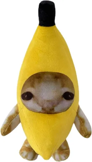 Cat Plush-Toy - 20 cm,Yellow- Stuffed Animal - Adorable Anime Design - Soft and Cuddly Perfect Christmas, Halloween, or New Year's Gift - Great Companion