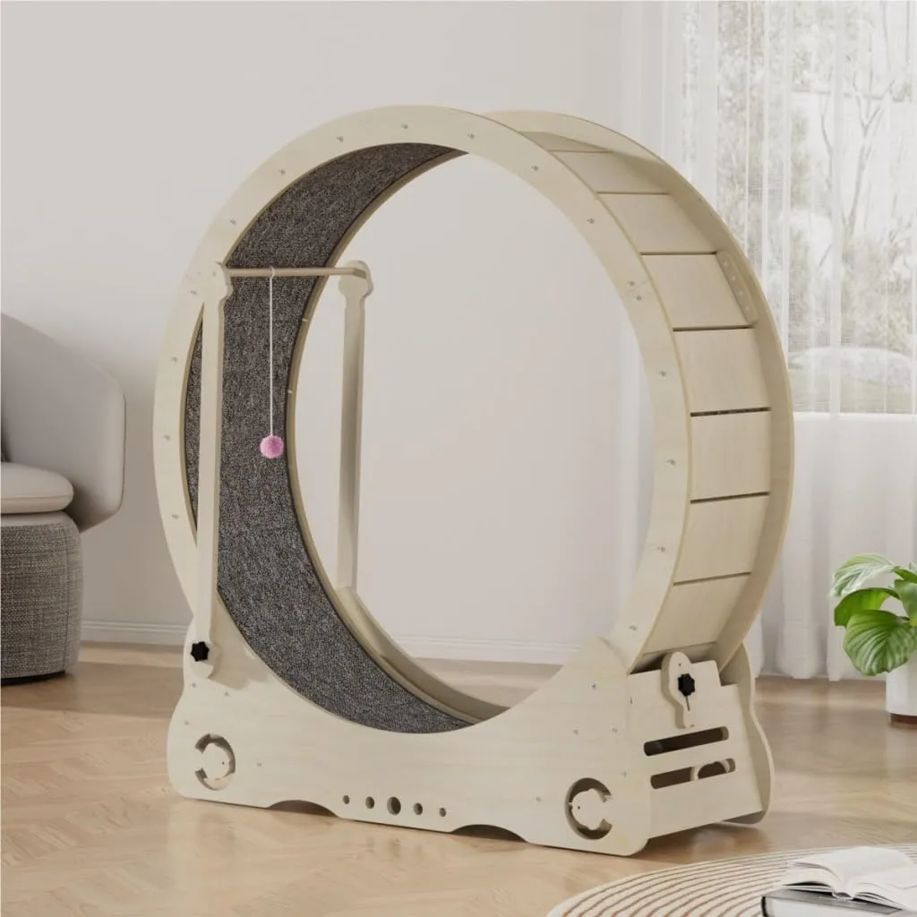 Cat Wheel Exerciser Cat Treadmill High-Fiber Board Silent No-Claw Cat Climbing Frame Pet Cat Toy Sports Fitness Running Wheel Daily Exercise for Cats(Large)