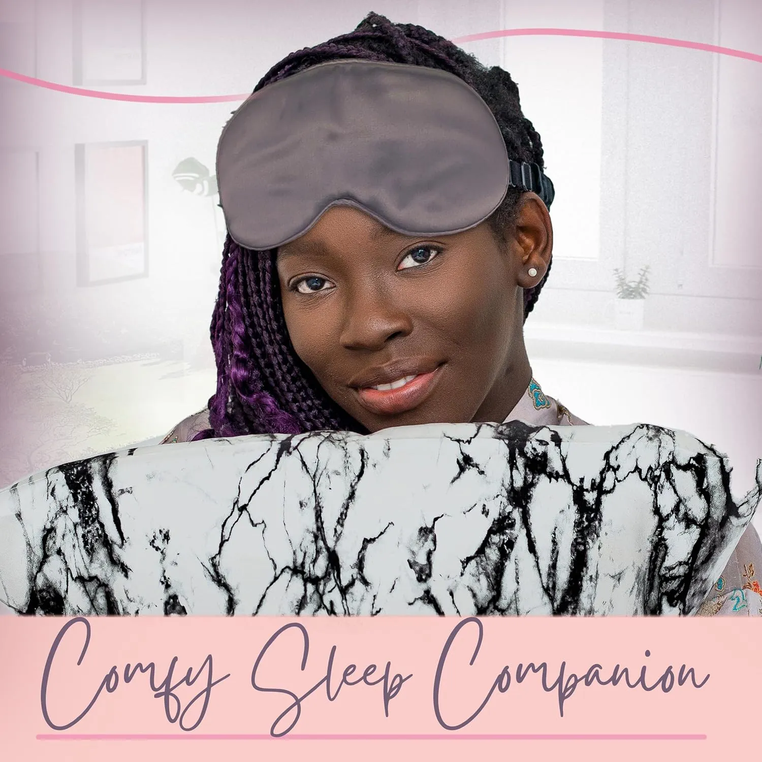 CELESTIAL SILK 100% Silk Sleep Mask for Women with Silk Covered Elastic Strap, Eye Mask for Sleeping (One Size, Charcoal Gray)