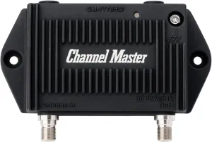 Channel Master TV Antenna PreAmp 1-1-Port TV Antenna Pre-Amplifier, Built-in LTE Filter, 17-30dB Gain, Compatible with Non-Amplified TV Antennas, Increases Signal Strength, Indoor/Outdoor