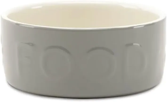 Classic Stoneware Pet Food Bowl 13 cm x 13 cm x 5 cm Grey