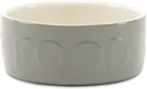 Classic Stoneware Pet Food Bowl 13 cm x 13 cm x 5 cm Grey