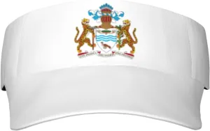 Coat of arms of Guyana Adult Sun Visor Cap - UV Protection, Breathable, Adjustable, Sports & Outdoor Hat Black