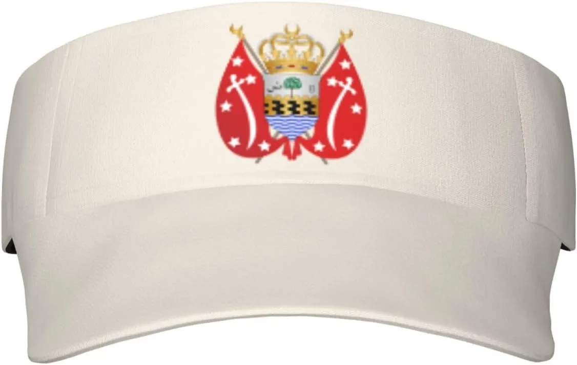 Coat of Arms Yemen Adult Sun Visor Cap - UV Protection, Breathable, Adjustable, Sports & Outdoor Hat Black