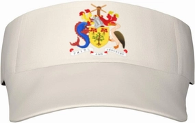 Coat of Arms Barbados Adult Sun Visor Cap - UV Protection, Breathable, Adjustable, Sports & Outdoor Hat Black