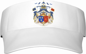 Coat of Arms French Adult Sun Visor Cap - UV Protection, Breathable, Adjustable, Sports & Outdoor Hat Black