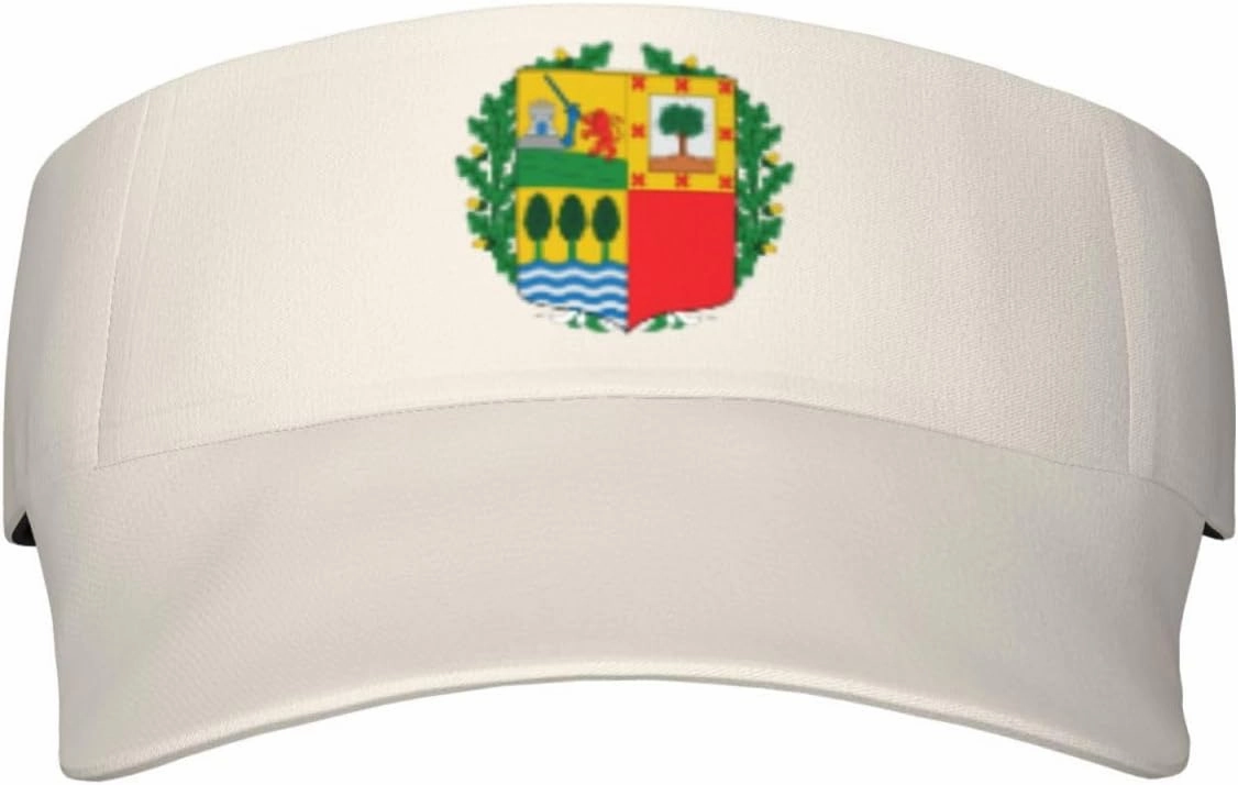 Coat of Arms of Basque Adult Sun Visor Cap - UV Protection, Breathable, Adjustable, Sports & Outdoor Hat Black