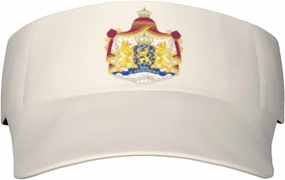 Coat of Arms of Netherlands Adult Sun Visor Cap - UV Protection, Breathable, Adjustable, Sports & Outdoor Hat Black