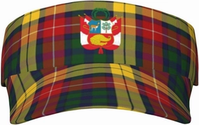 Coat of Arms of Peruvian Adult Sun Visor Cap - UV Protection, Breathable, Adjustable, Sports & Outdoor Hat Black