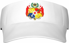 Coat of Arms of Tonga Adult Sun Visor Cap - UV Protection, Breathable, Adjustable, Sports & Outdoor Hat Black