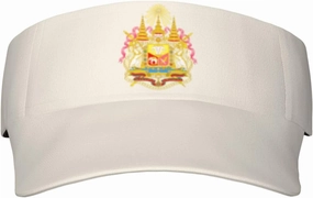 Coat of Arms Thailand Adult Sun Visor Cap - UV Protection, Breathable, Adjustable, Sports & Outdoor Hat Black
