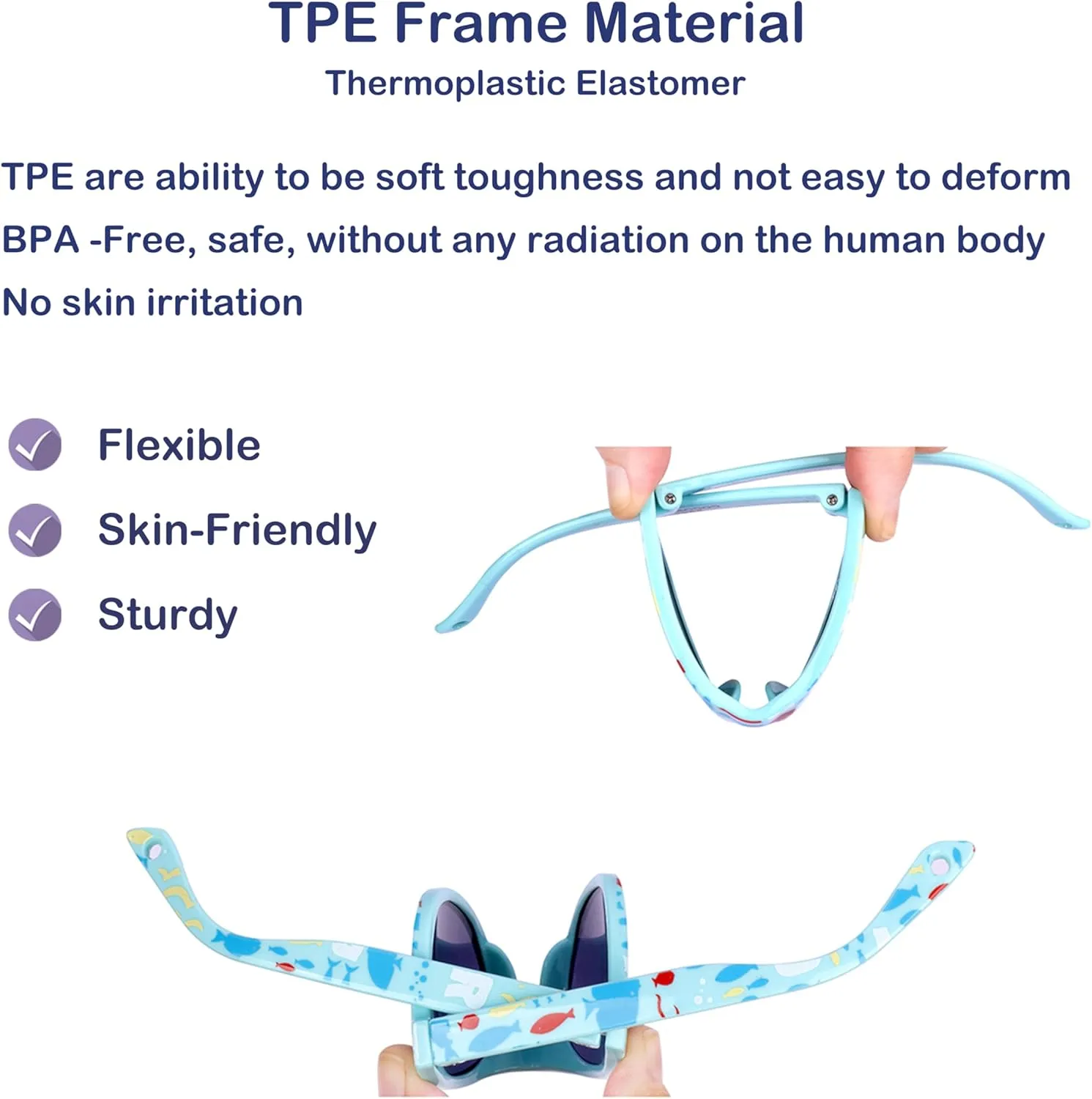 COCOSAND Flexible Baby Sunglasses with Strap Polarized UV Protection for Toddler Infant Newborn Boy Girl Age 0-24 Months