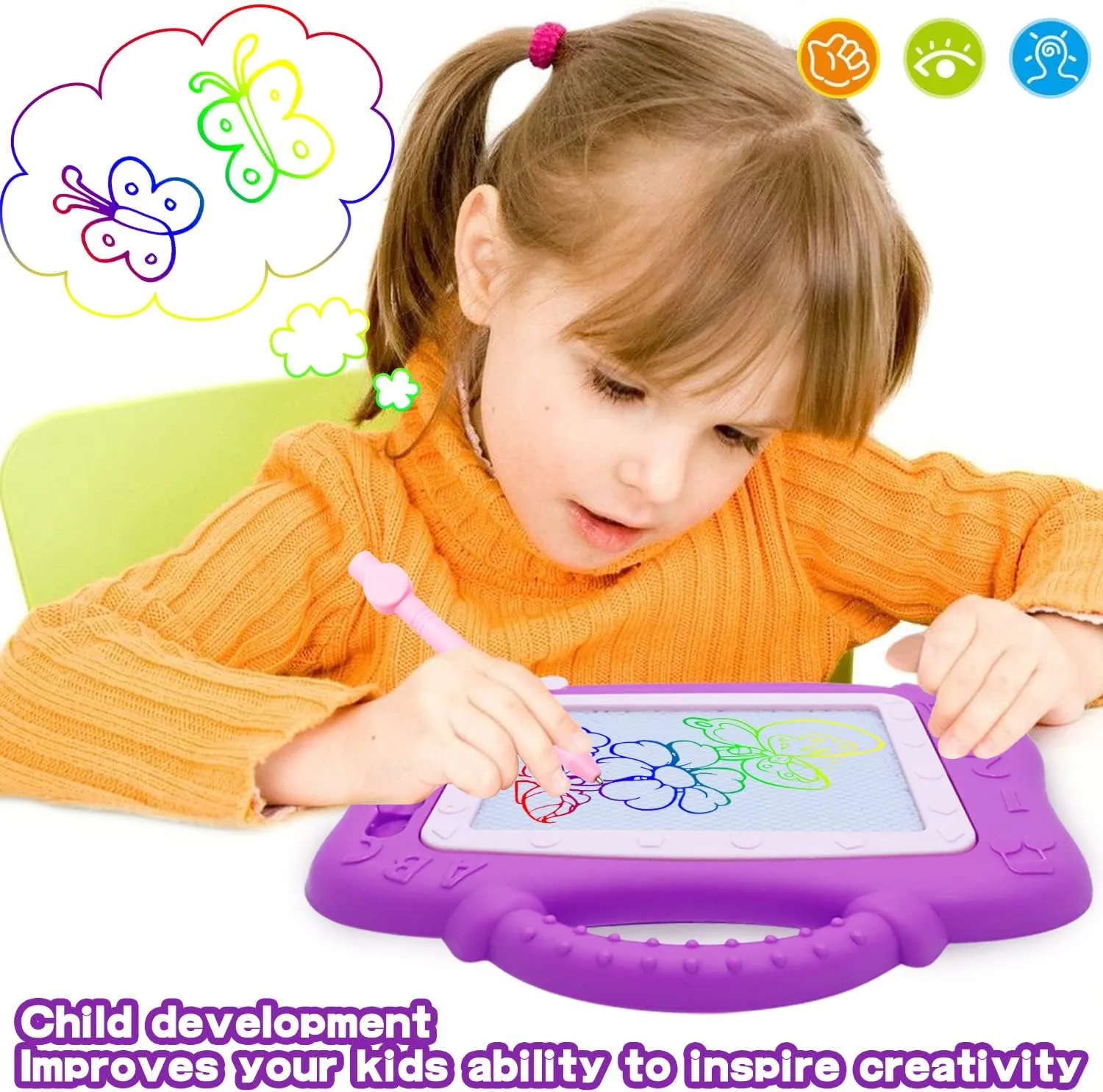 Color Doodle Boards - 6 Pack Magnetic Drawing Board Set for Kids-Toddler Drawing Board and Writing Board-Sketch Pad Bulk Toy Christmas Party Favor Birthday Gift for Toddlers,Preschool,Kindergarten