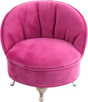 CONCISE Miniature Dollhouse Accessories Dollhouse Furniture 1/6 Scale Sofa Pink Jewelry Box Women Velvet Storage Jewelry Box