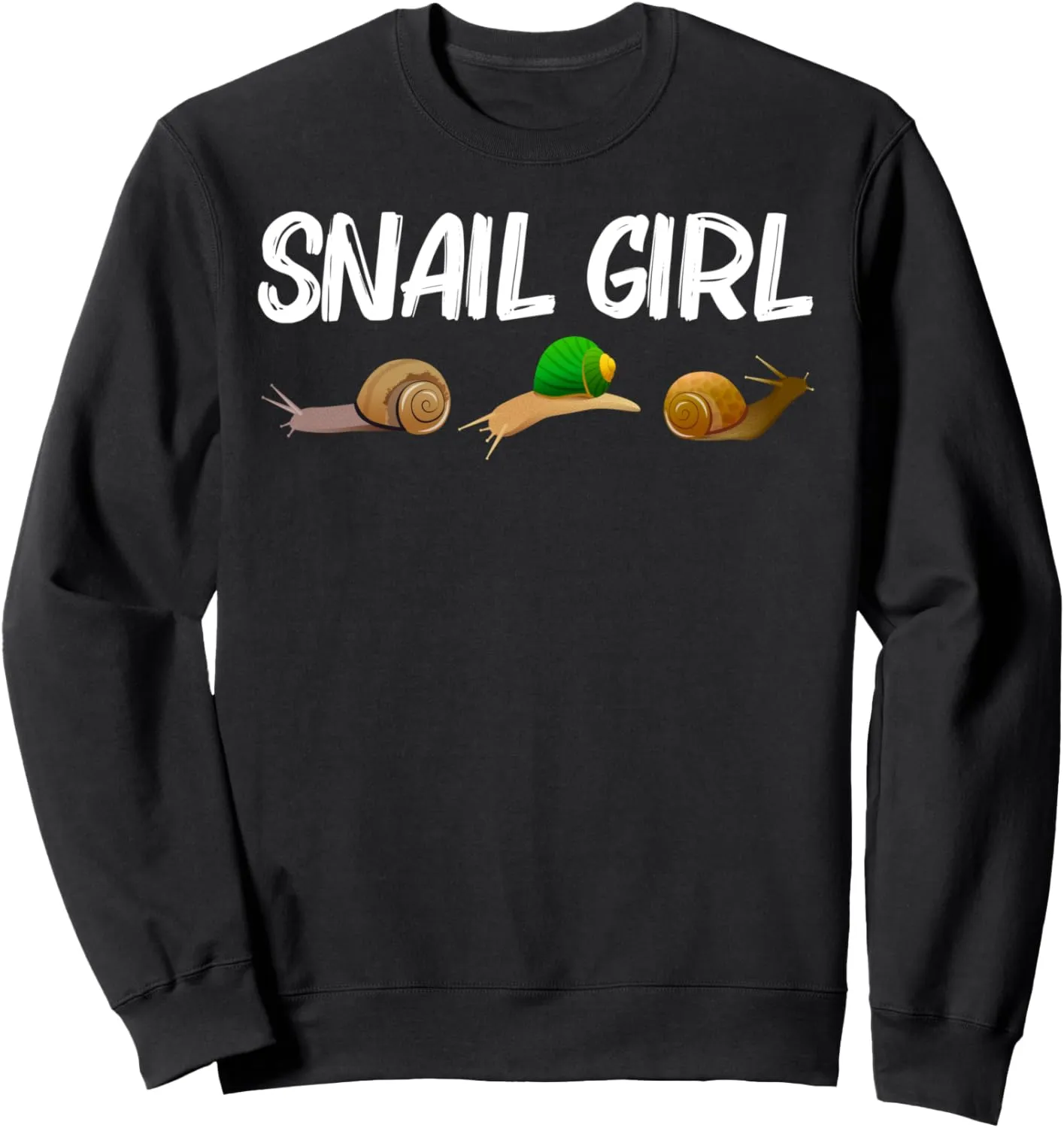 Cool Snail Art For Girls Kid Slug Trumpet Land Garden Animal Sweatshirt