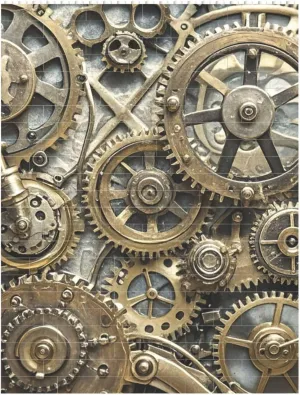 Cool Steampunk Gears Building Block Puzzle Personalized Building Bricks for Adults Block Puzzle Building DIY Brick Block Puzzles Valentine's Day Gifts for Home Decor Brick Puzzle