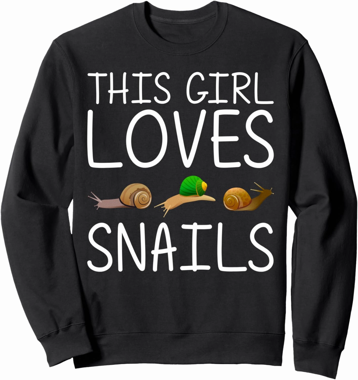 Cool Snail Art For Girls Kid Slug Trumpet Land Garden Animal Sweatshirt