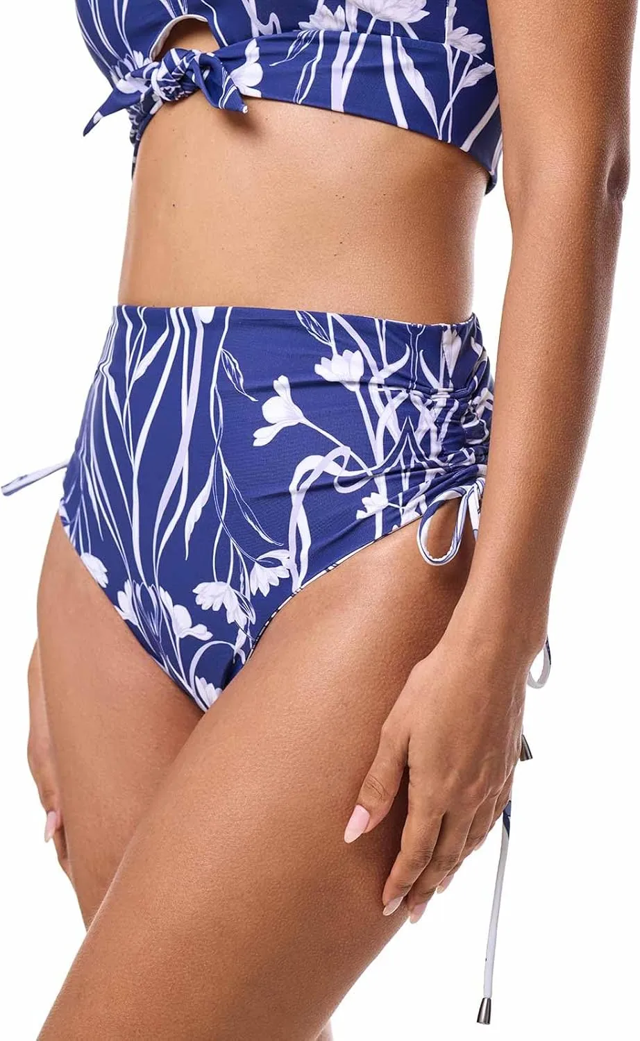 Coolibar UPF 50  Women's Myrtle Reversible Ruche Adjustable Swim Bottoms - Sun Protective