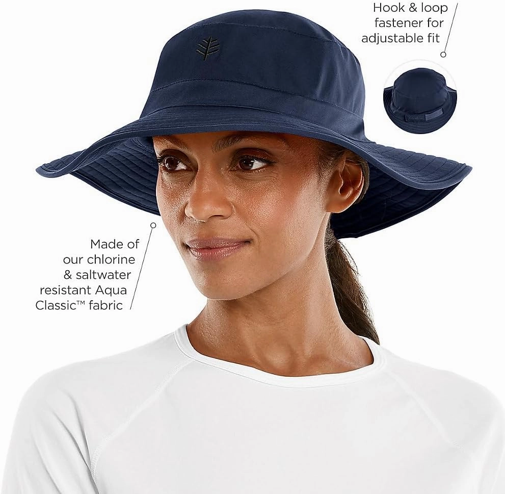 Coolibar UPF 50  Women's Brighton Chlorine Resistant Bucket Hat - Sun Protective
