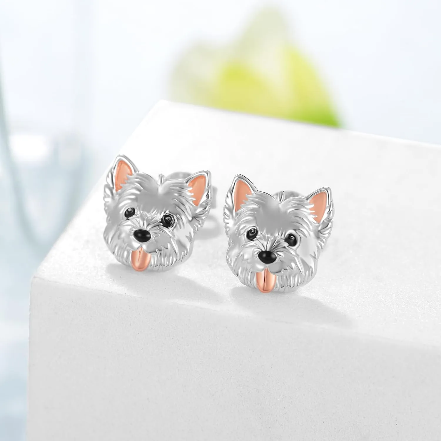 Corgi/Pomeranian/West Highland White Terrier/Yorkie/German Shepherd/Sheltie Earrings 925 Sterling Silver Dog Puppy Animal Stud Earrings Jewelry Gift for Women